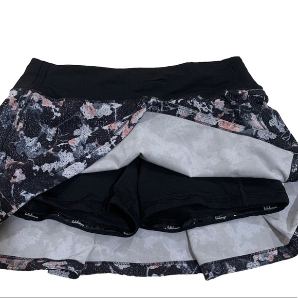 LULULEMON Spring Bloom Black Pace Rival Skort 4 - Picture 9 of 16